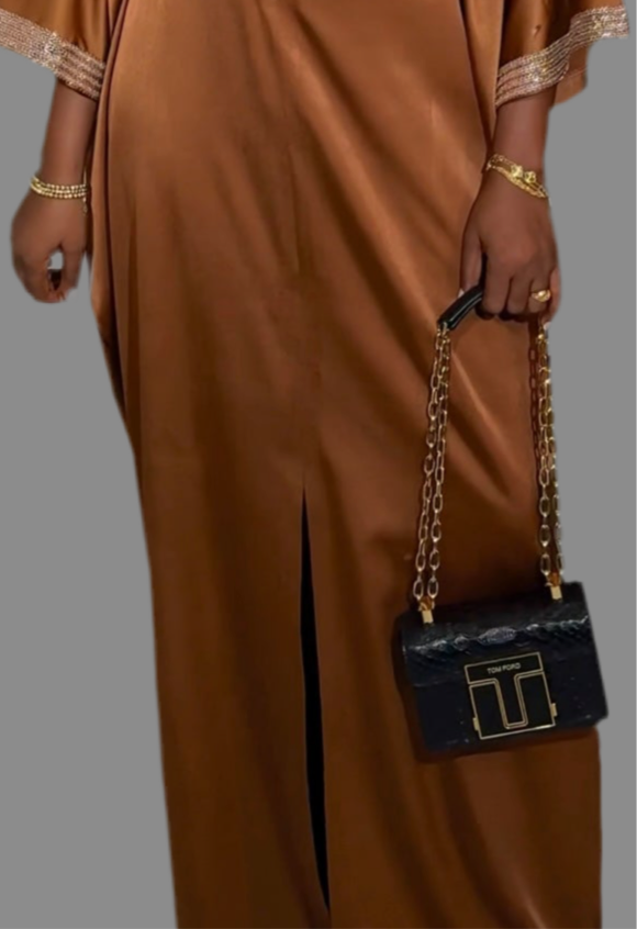 Luxury Boubou Dress. Duchess Silk