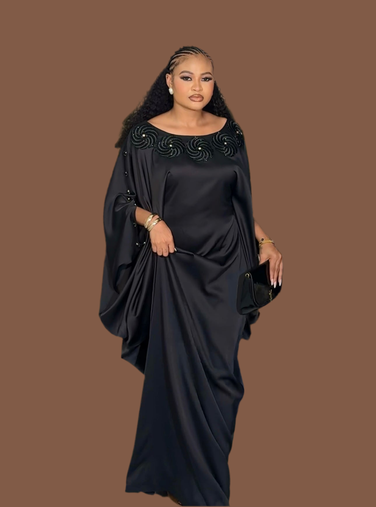 Luxury Boubou Dress. Duchess Silk