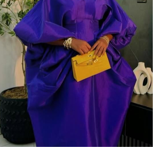 Luxury Boubou Dress. Purple
