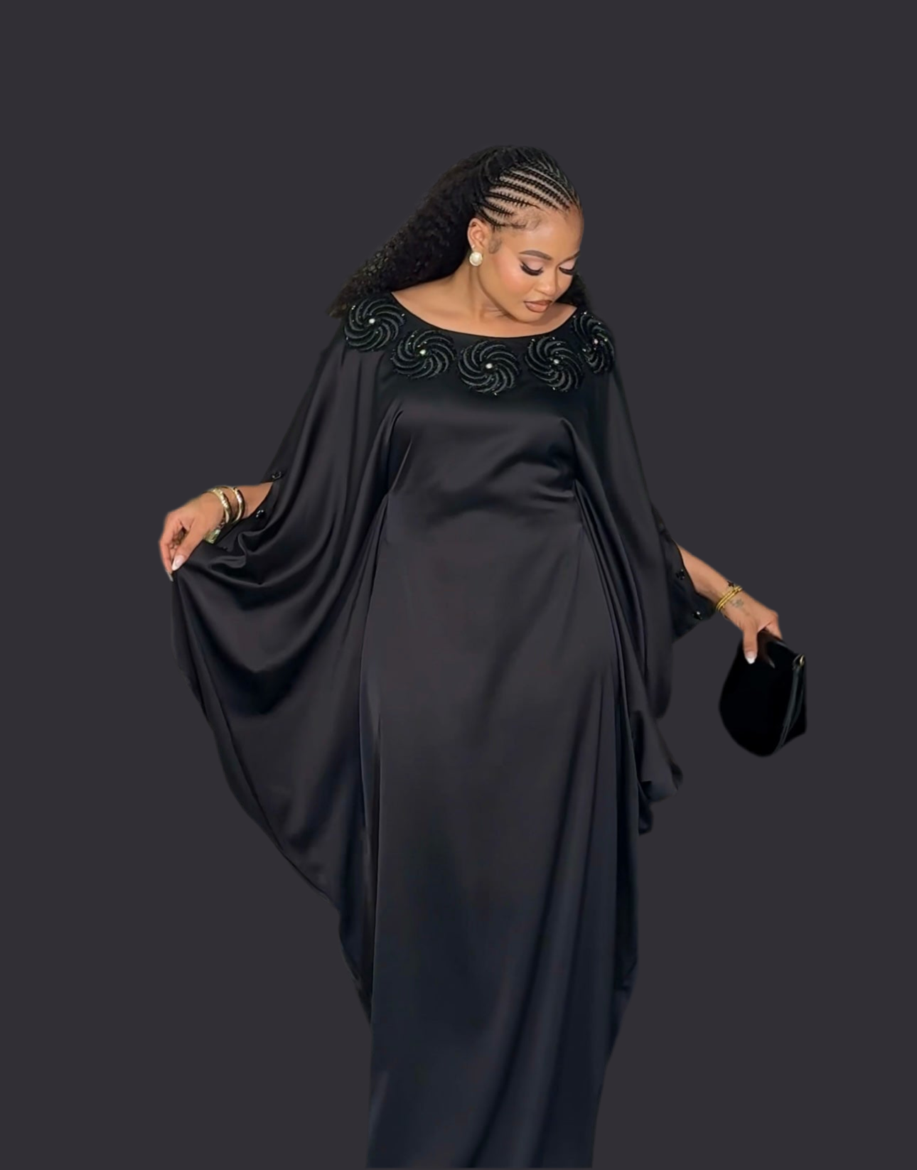 Luxury Boubou Dress. Duchess Silk