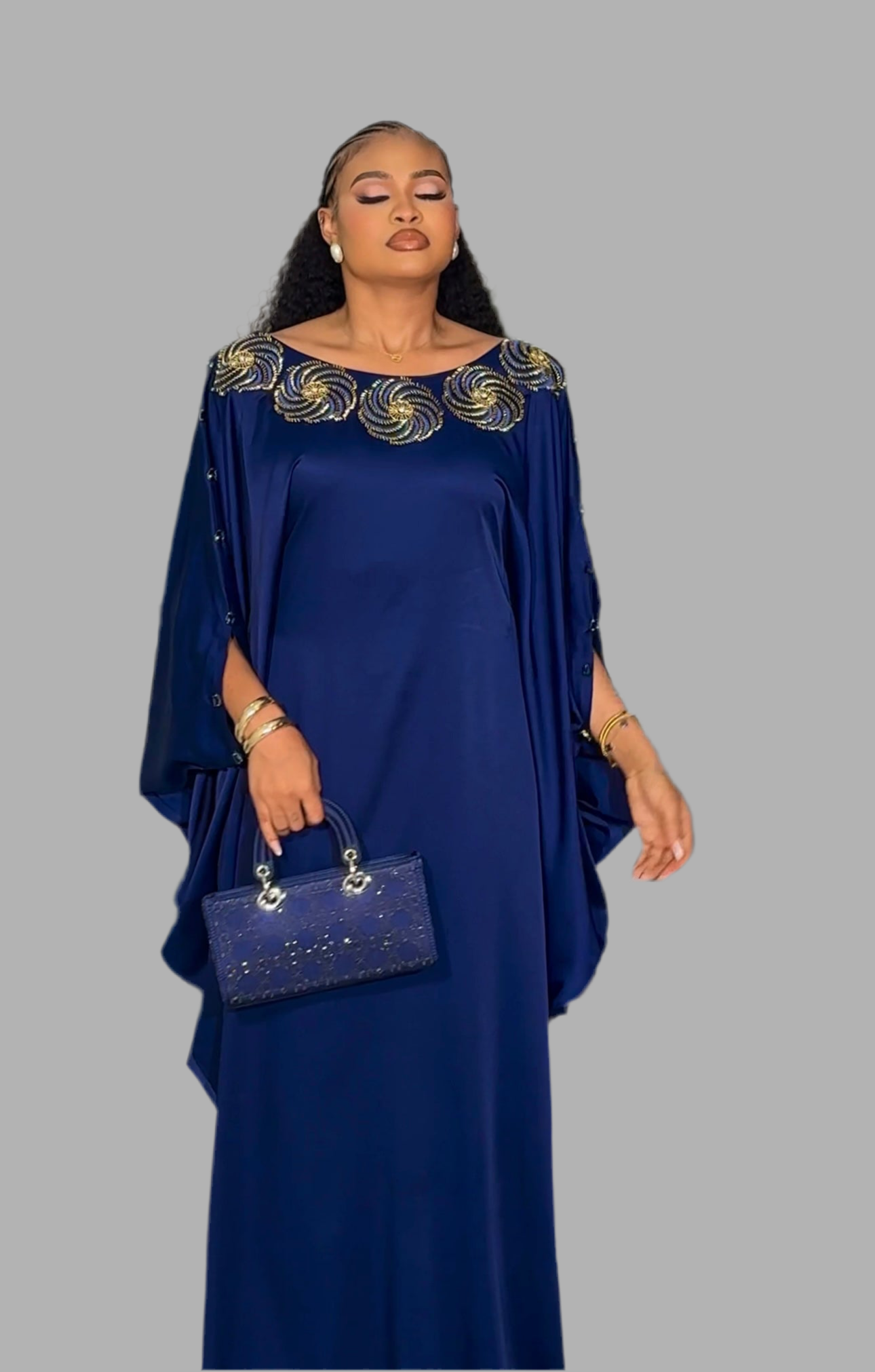 Luxury Boubou Dress. Duchess Silk