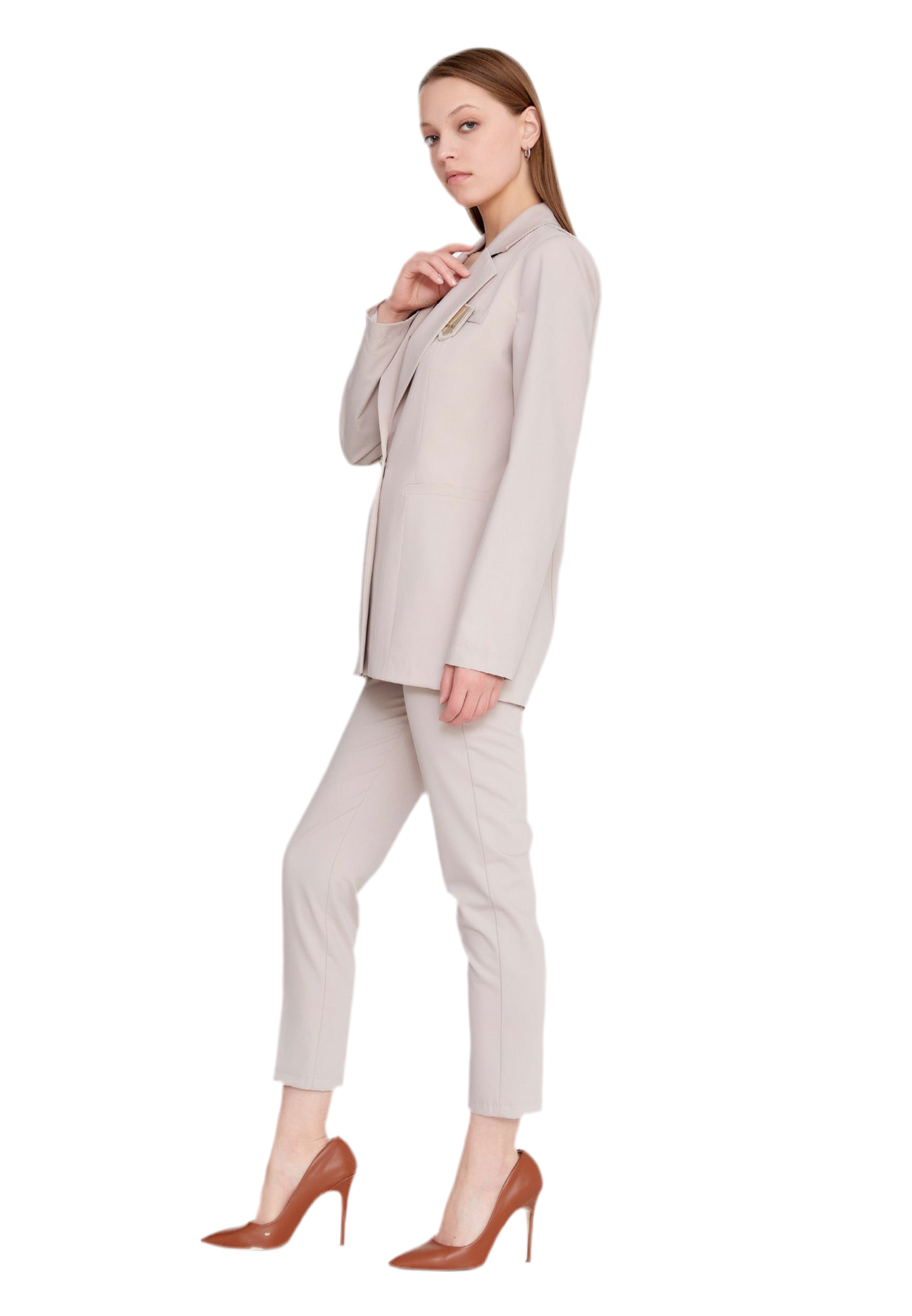Boss Lady Suit Beige