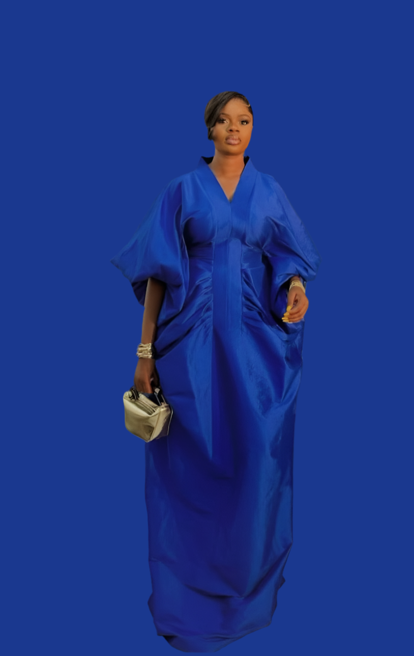 Luxury Boubou Dress. Blue