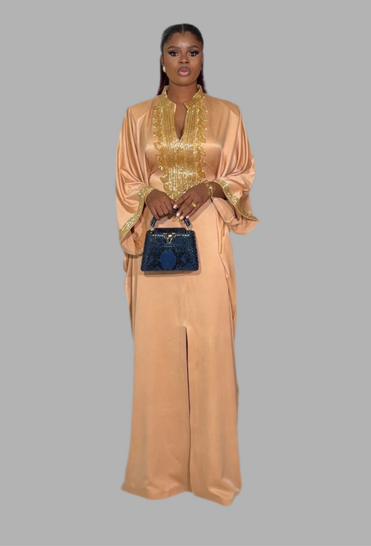 Luxury Boubou Dress. Duchess Silk