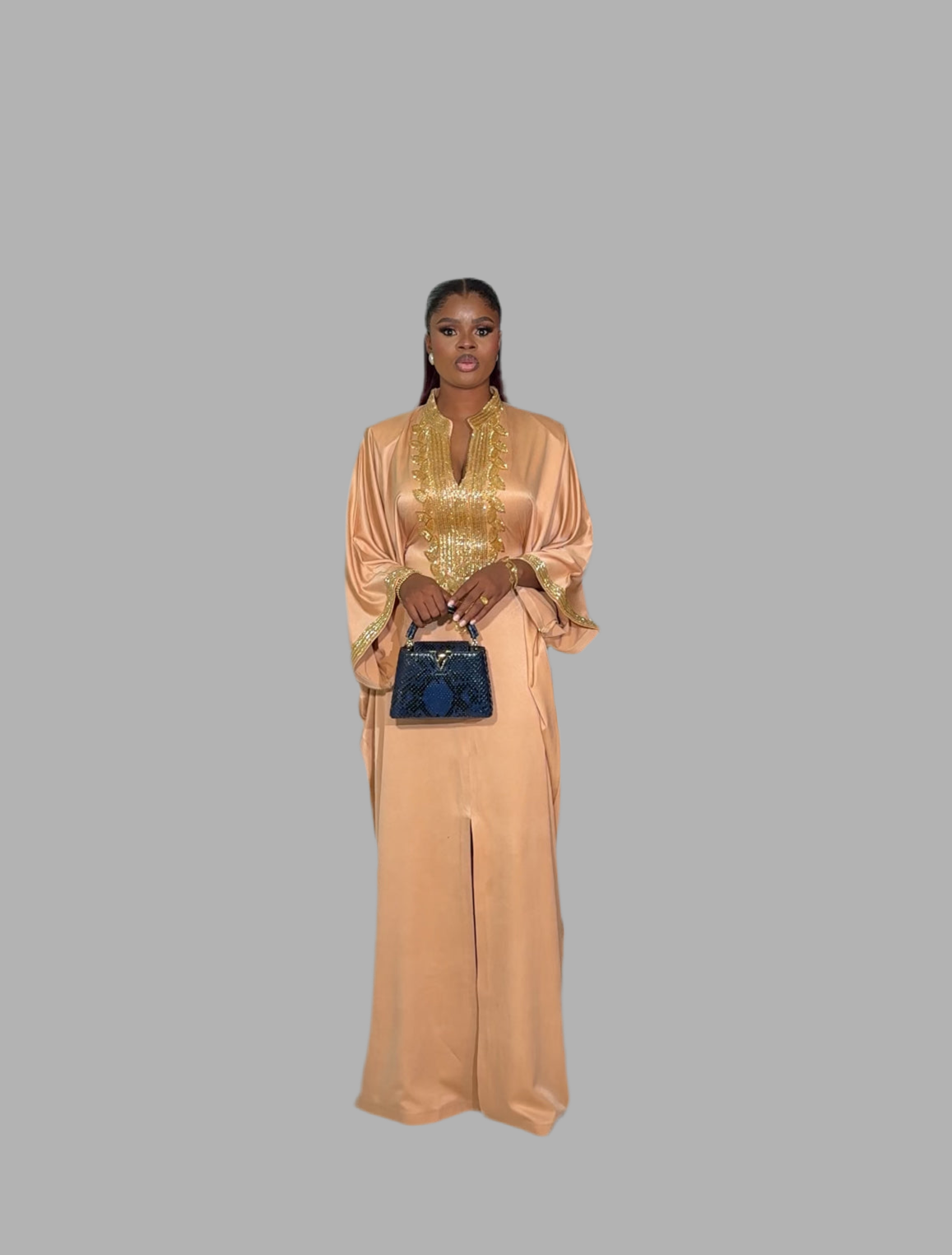 Luxury Boubou Dress. Duchess Silk