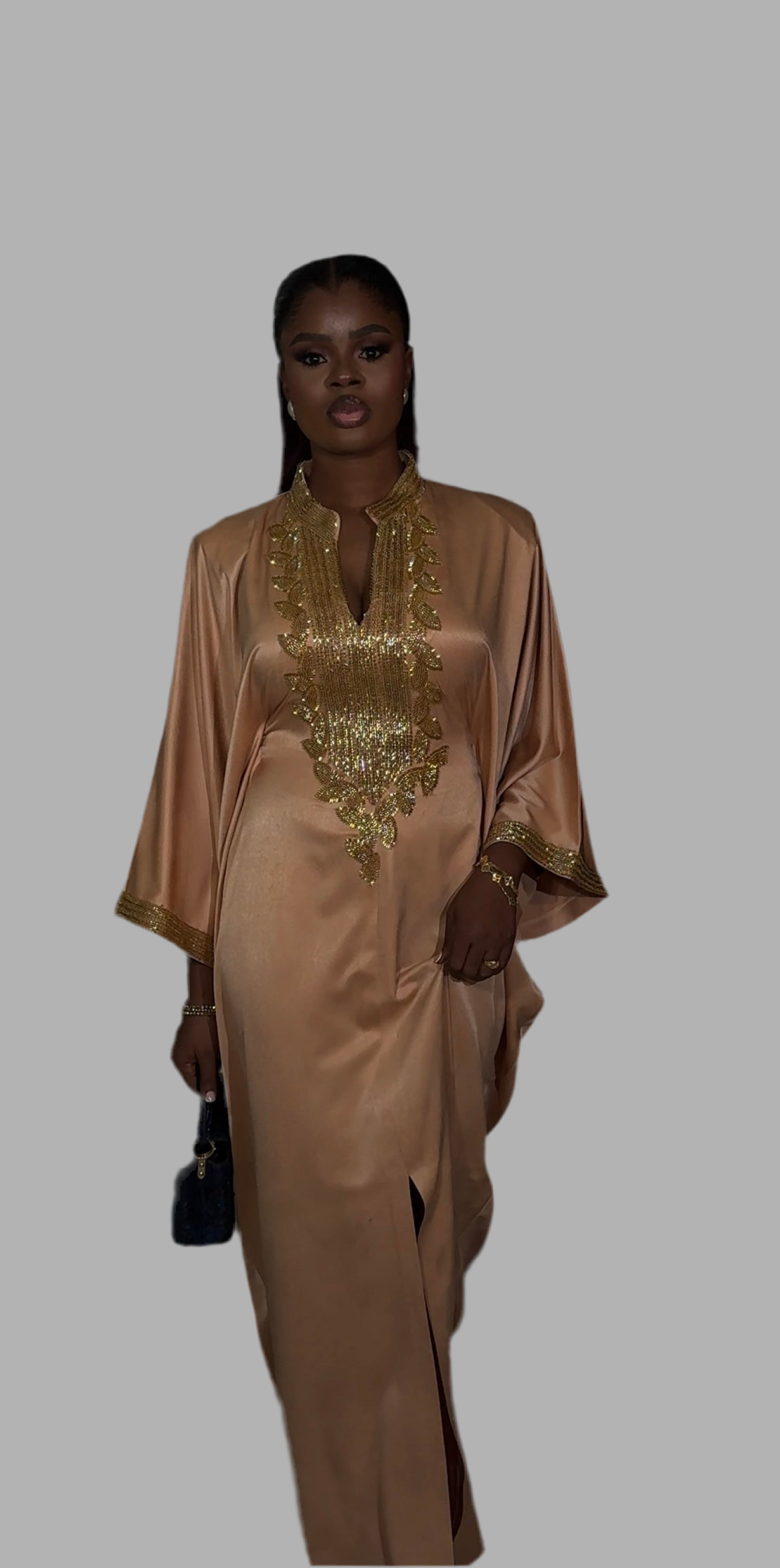 Luxury Boubou Dress. Duchess Silk