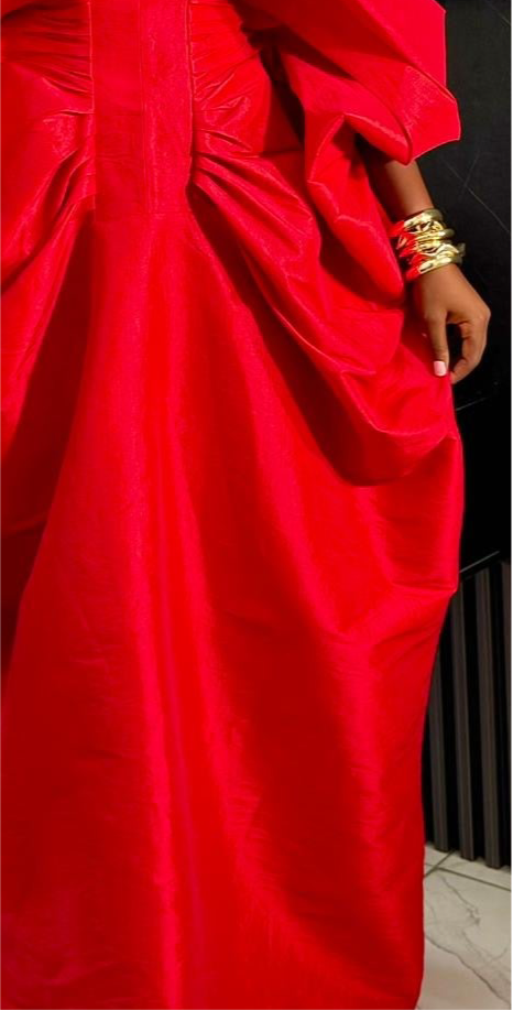 Luxury Boubou Dress. Red