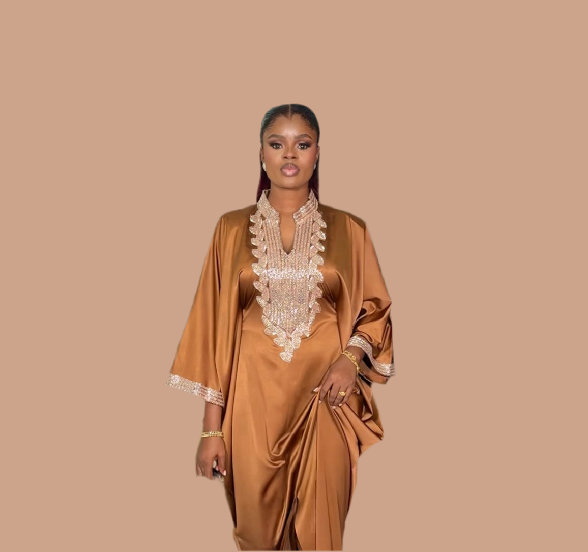 Luxury Boubou Dress. Duchess Silk