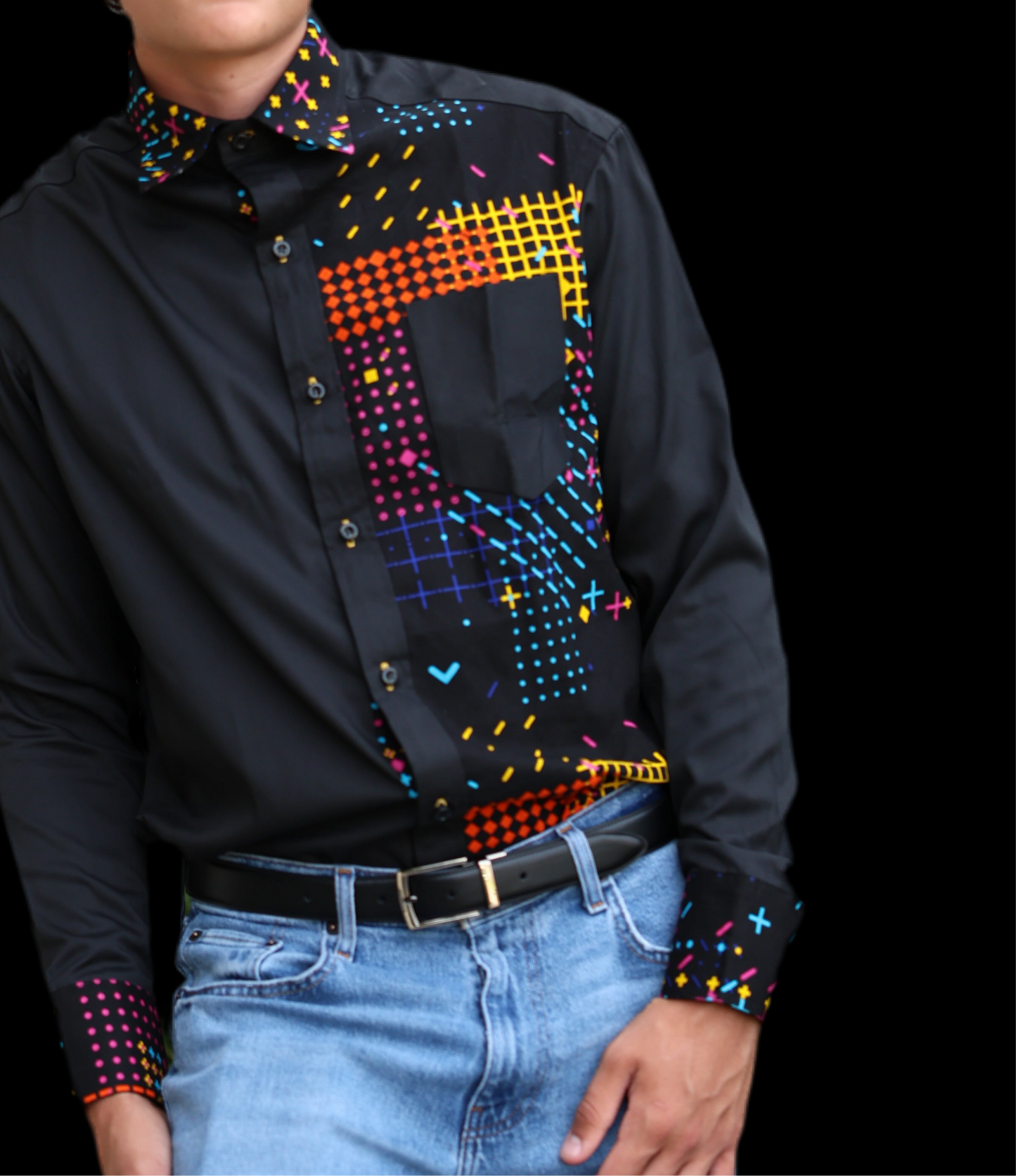 African Inspired men shirt. Simple pattern