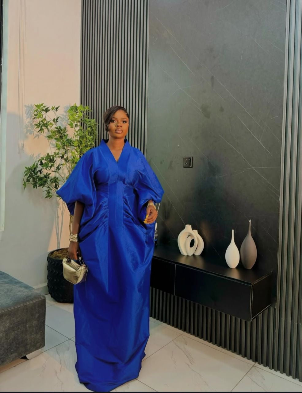 Luxury Boubou Dress. Blue