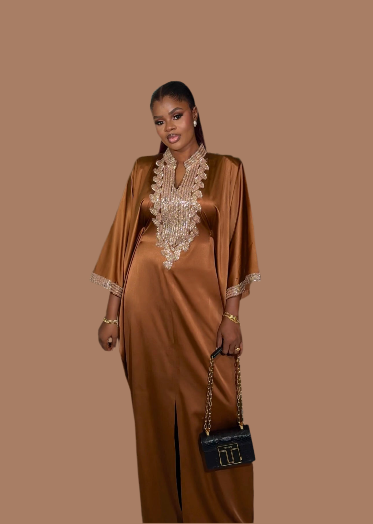 Luxury Boubou Dress. Duchess Silk