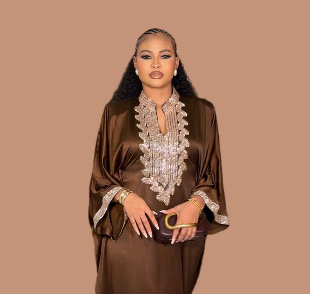 Luxury Boubou Dress. Duchess Silk