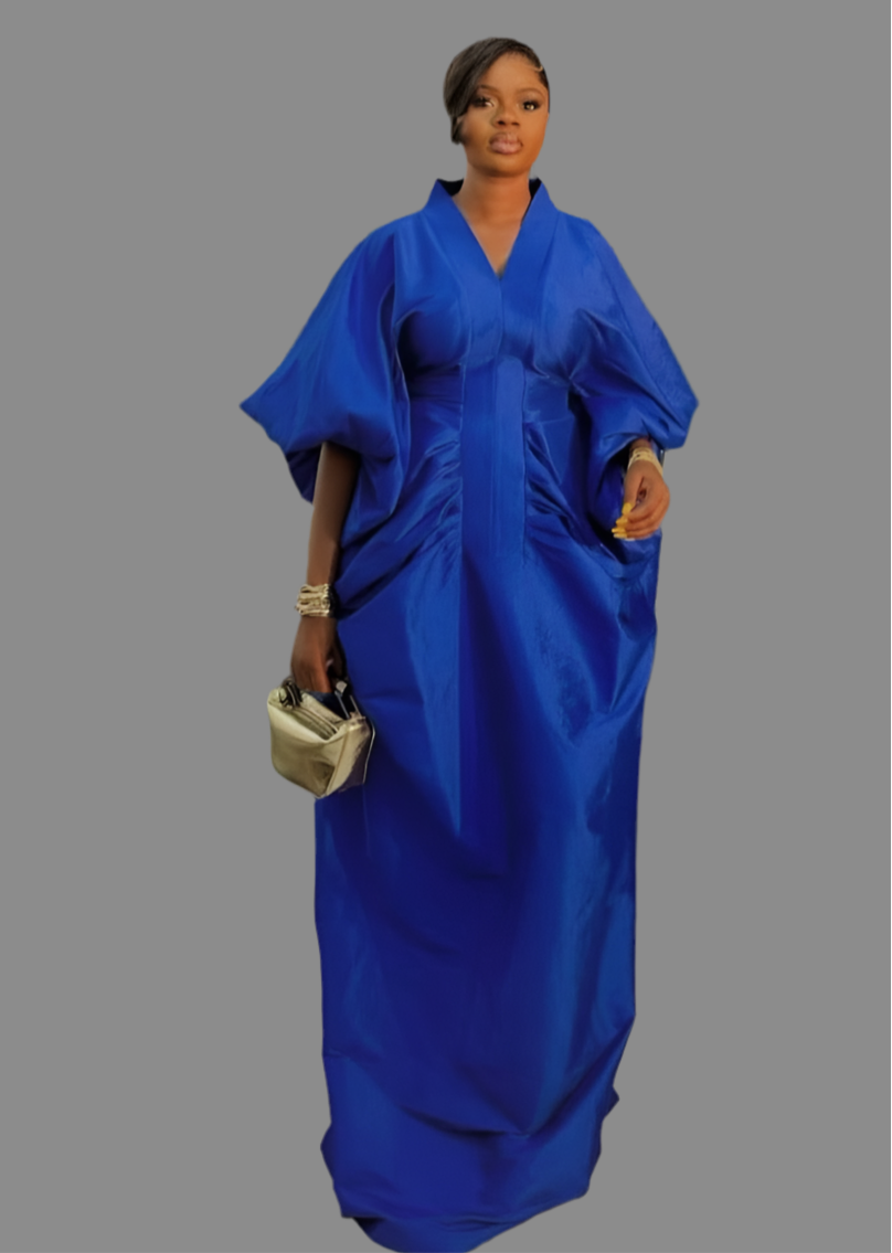 Luxury Boubou Dress. Blue