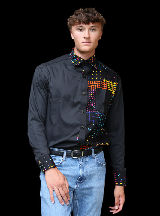 African Inspired men shirt. Simple pattern