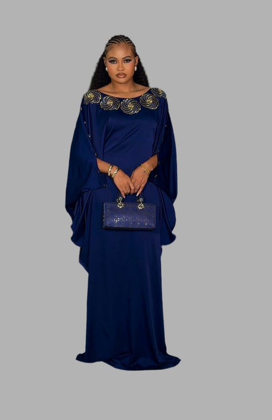 Luxury Boubou Dress. Duchess Silk