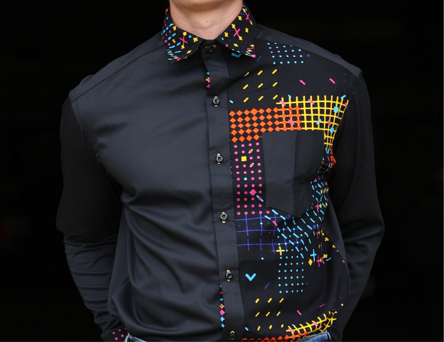 African Inspired men shirt. Simple pattern