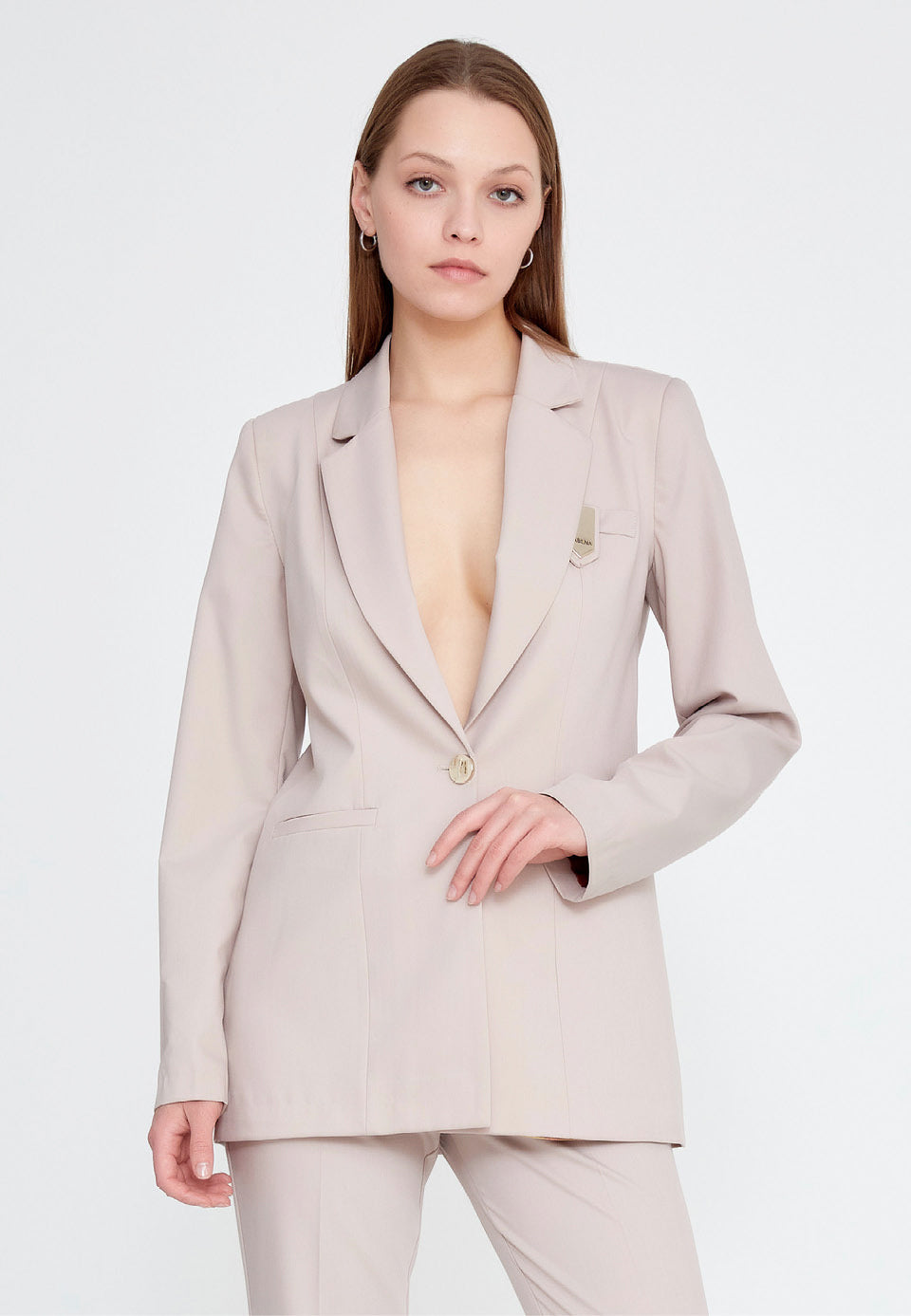 Boss Lady Suit Beige