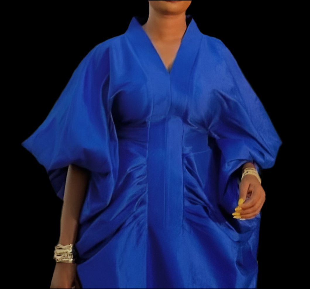 Luxury Boubou Dress. Blue