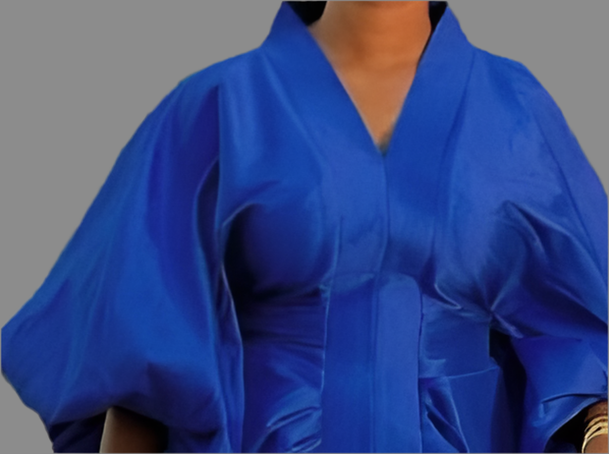 Luxury Boubou Dress. Blue