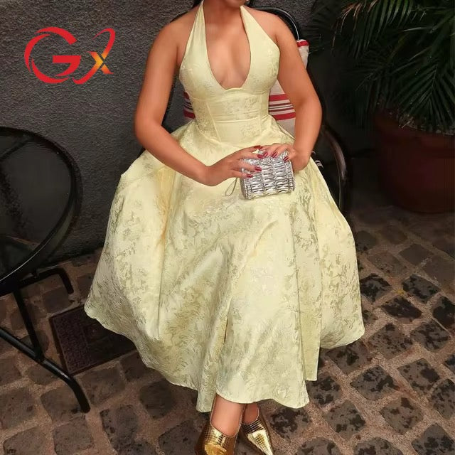 Midi yellow dress