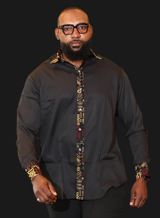 African Inspired men shirt. Simple pattern