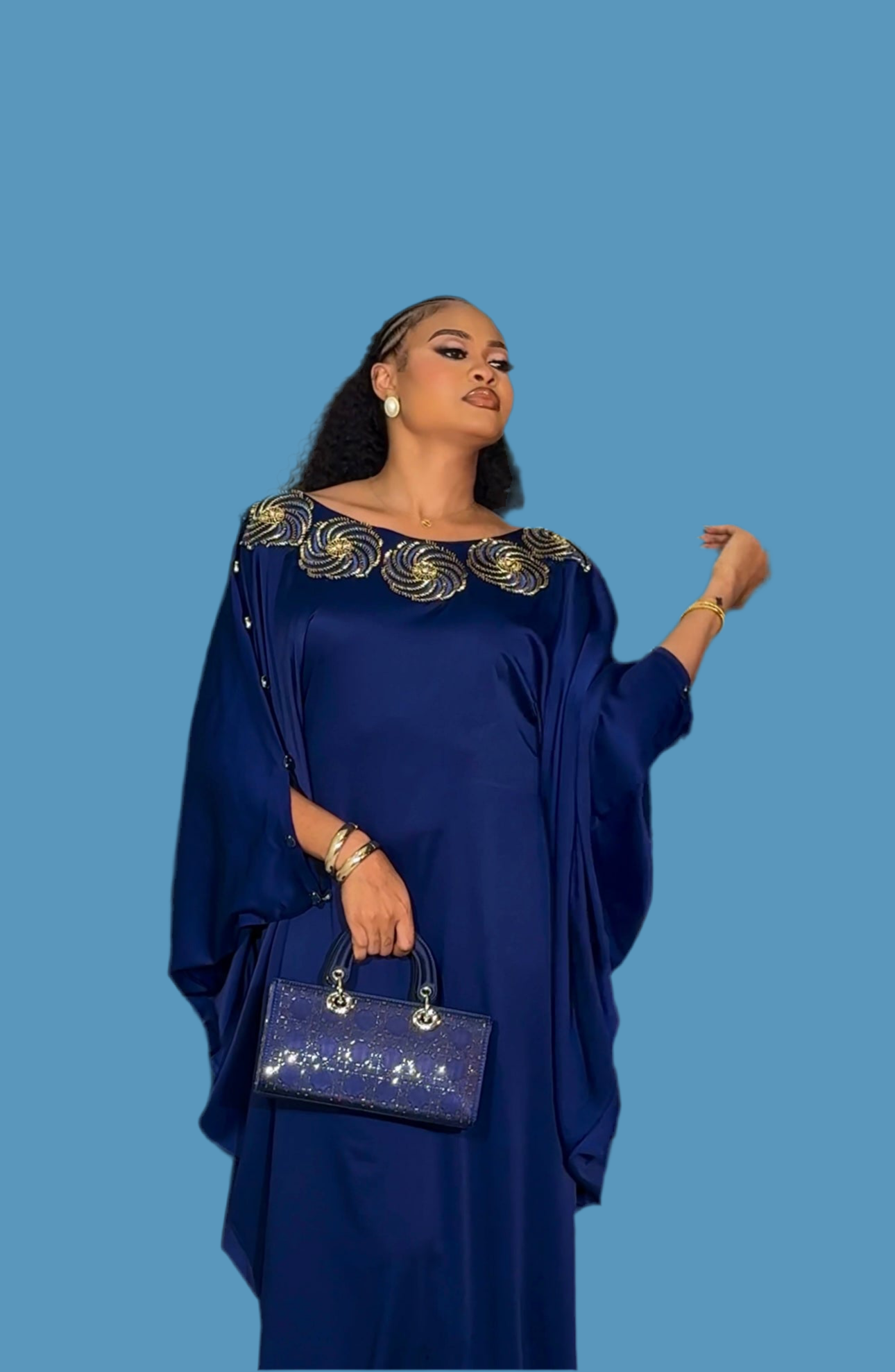 Luxury Boubou Dress. Duchess Silk