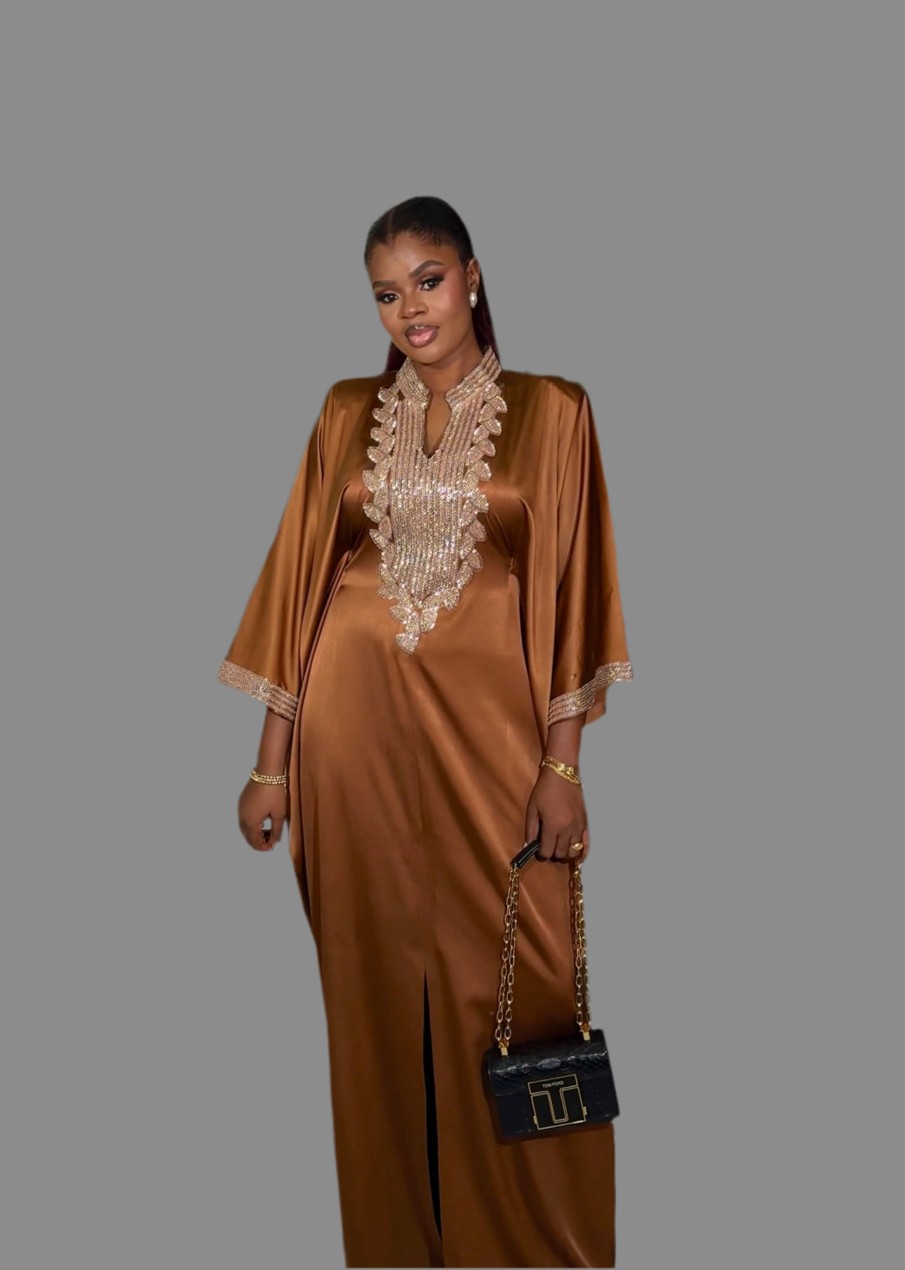 Luxury Boubou Dress. Duchess Silk