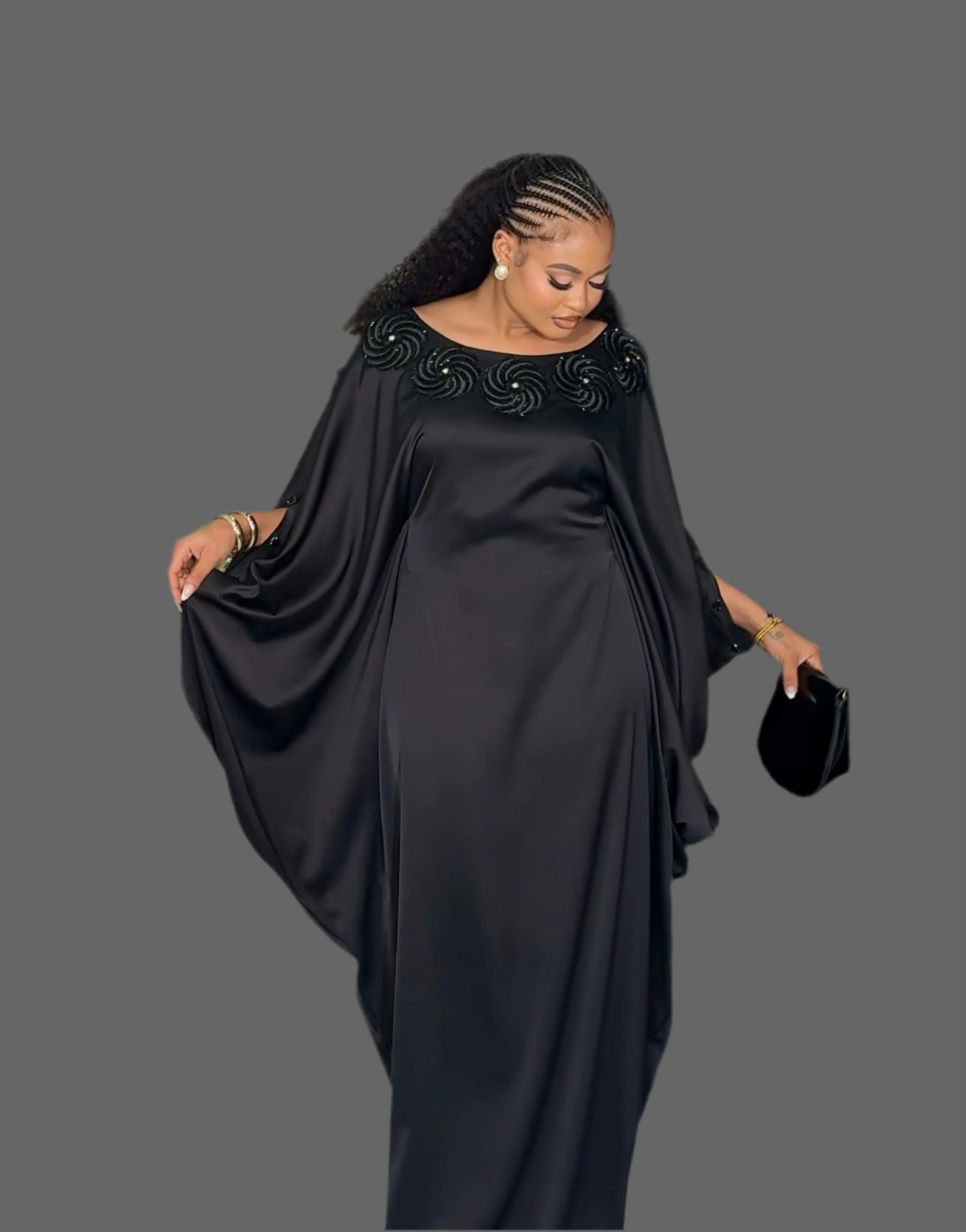 Luxury Boubou Dress. Duchess Silk
