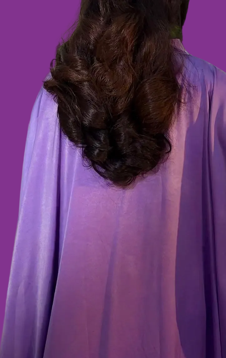 Luxury Pants Set . The Fashion Queen Collection. Lavender top and purple pants.