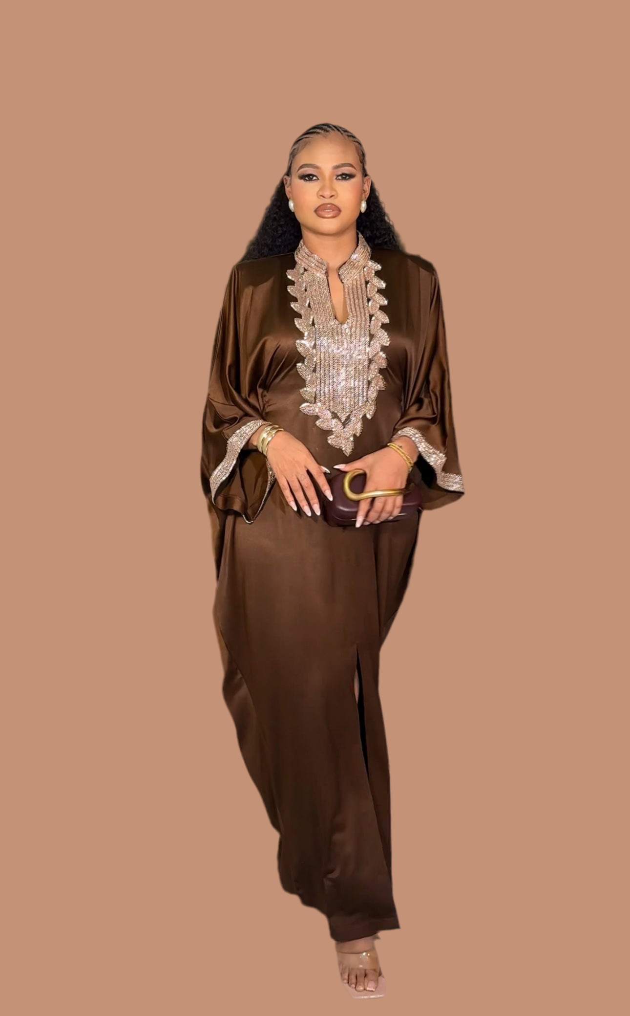 Luxury Boubou Dress. Duchess Silk