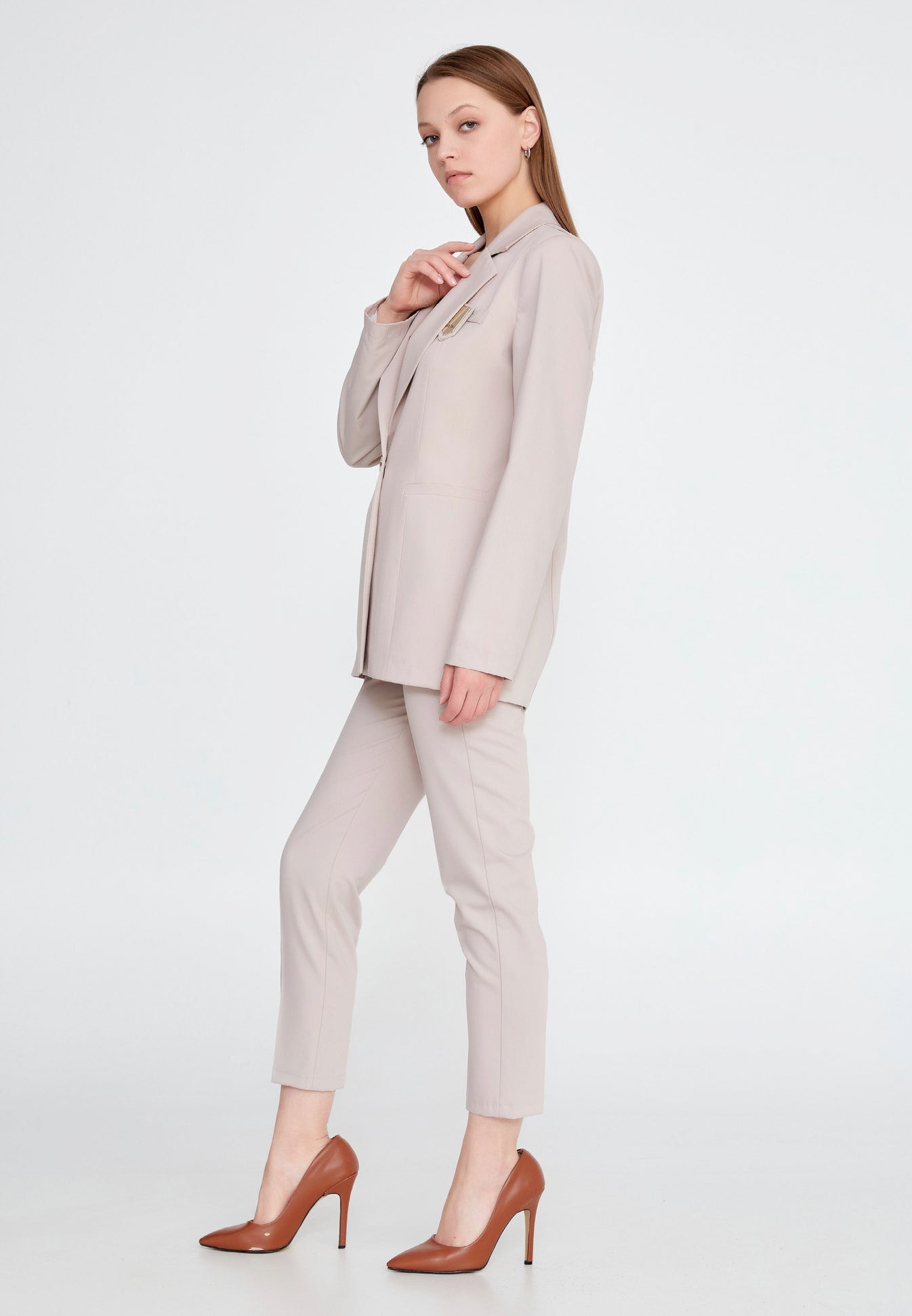 Boss Lady Suit Beige
