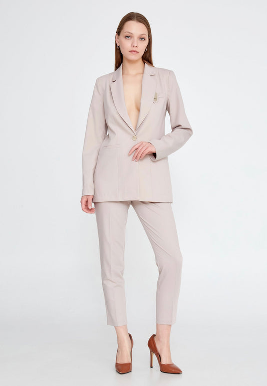 Boss Lady Suit Beige