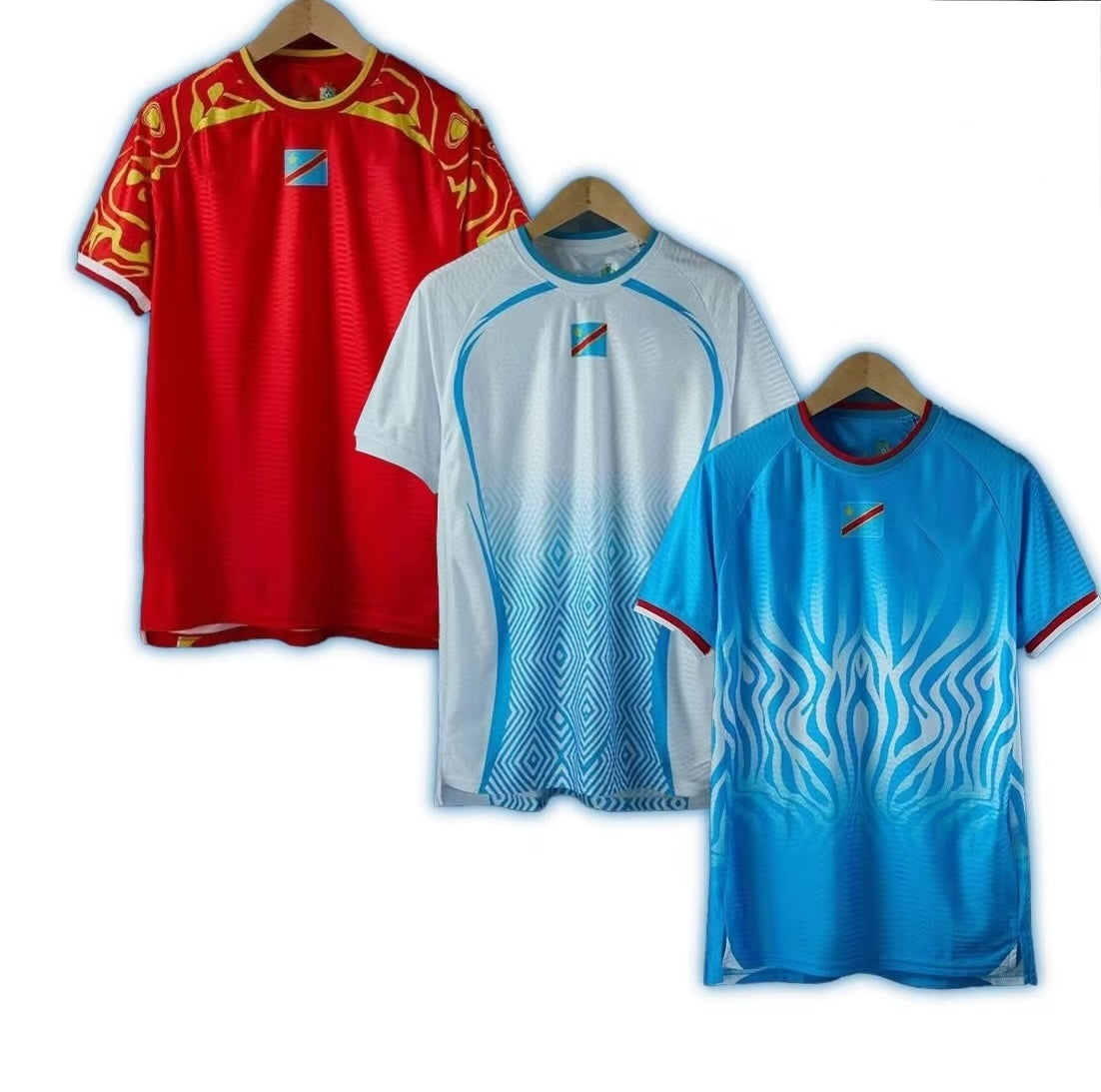 RED. New Leopards Jersey.  2026 Jersey New DRC National soccer team . Fan edition , Basic. Nouvelles Vareuses RDC. Léopards du Congo . Congolese soccer Congo jersey. shirt . Congo maillot de football. Equipe nationale du Congo. CAF Congo . Red