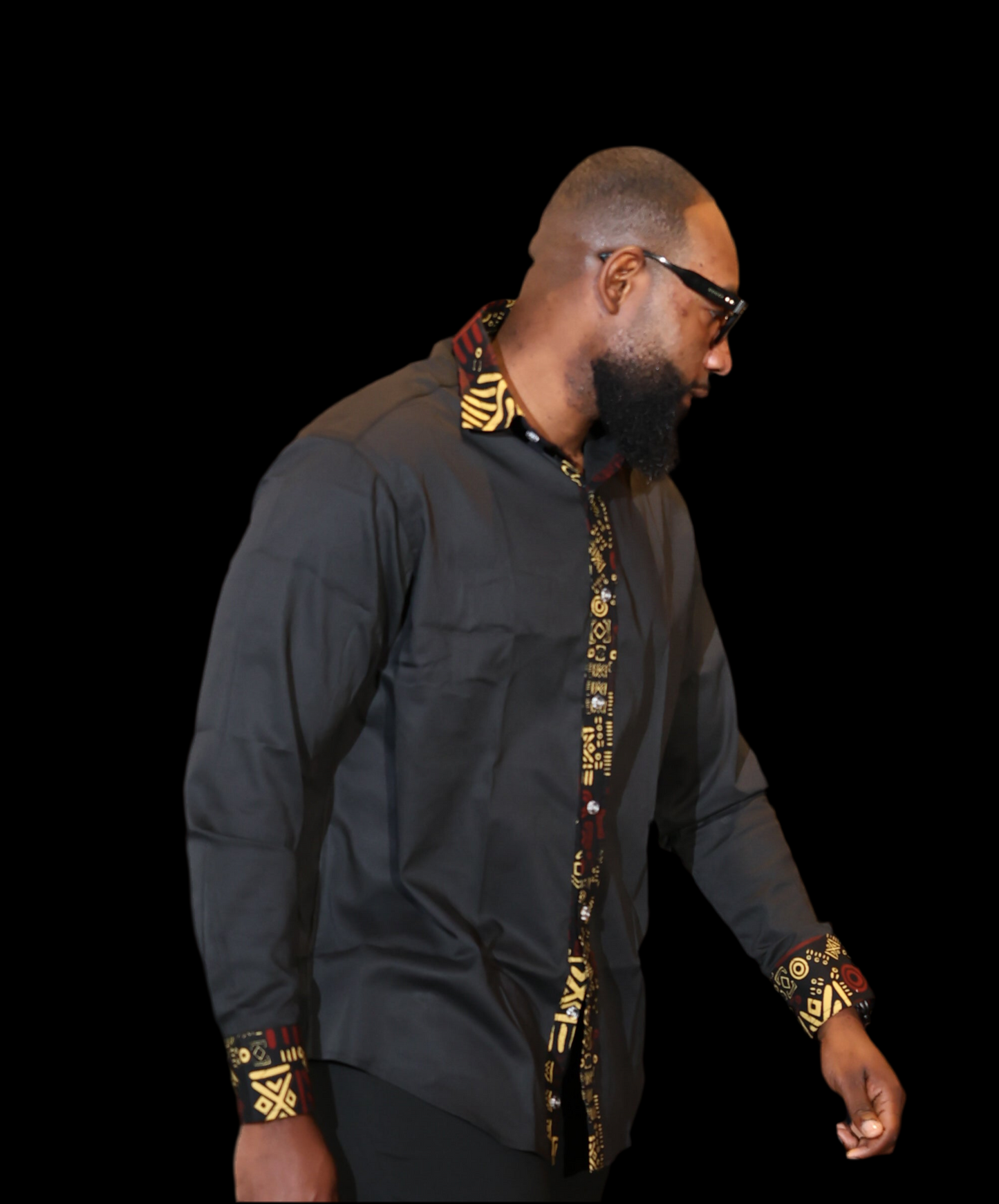 African Inspired men shirt. Simple pattern