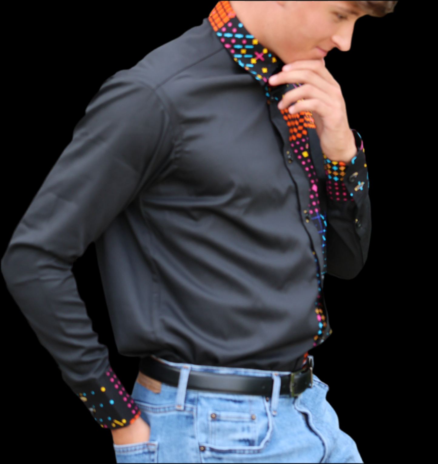 African Inspired men shirt. Simple pattern