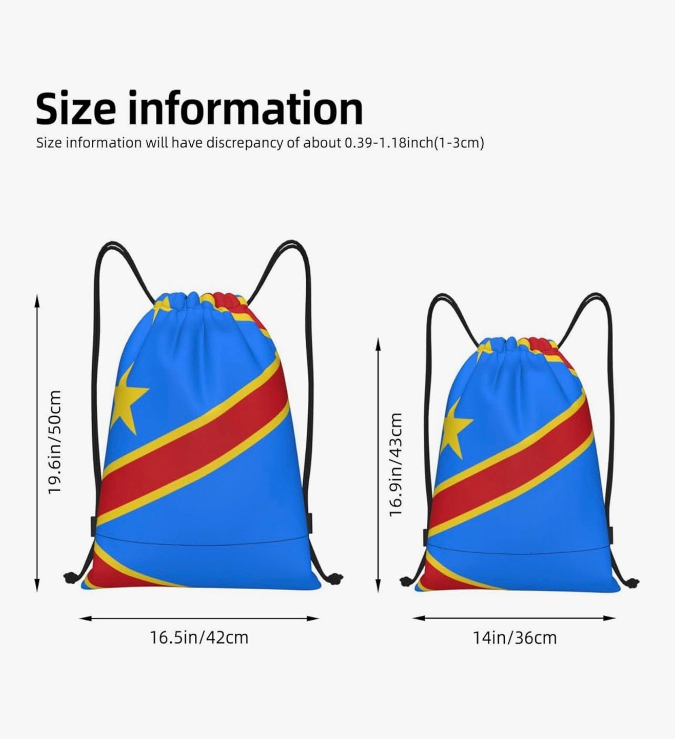 Congo bag. Drawstring backpack for congo fan . World Cup 2026.