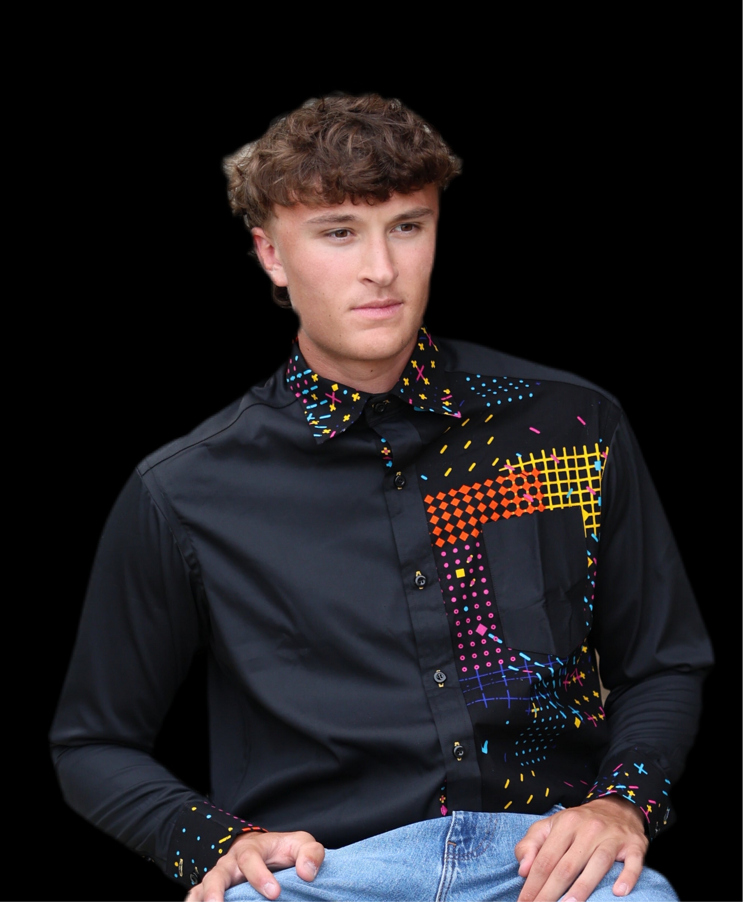 African Inspired men shirt. Simple pattern