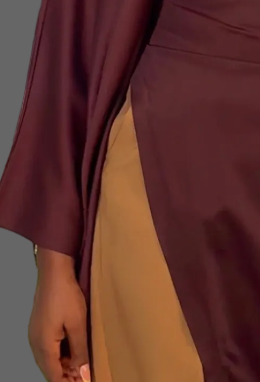 Luxury Pants Set . The Fashion Queen Collection. Brown top and Caramel pants.