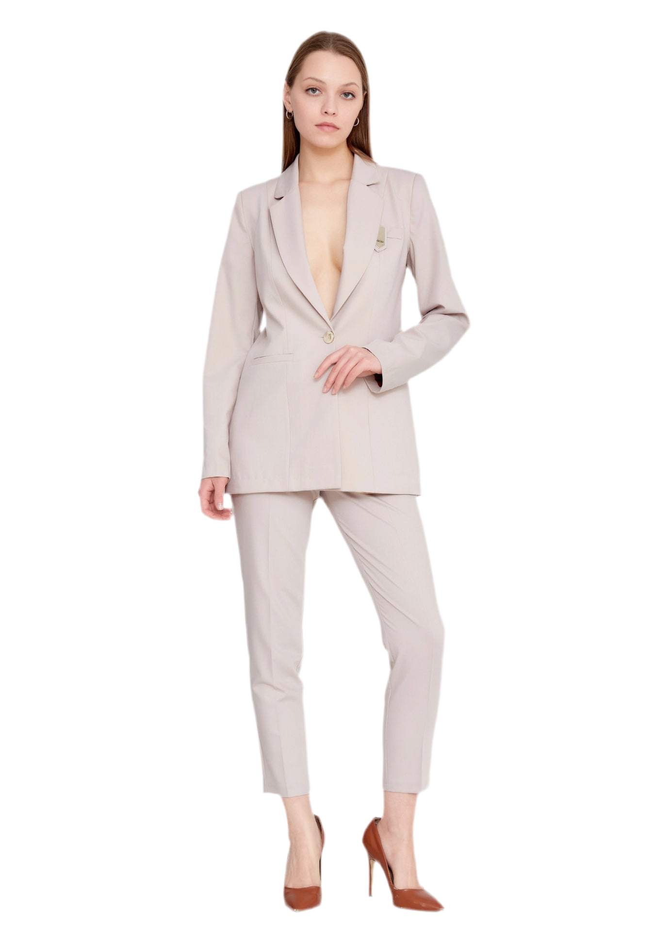 Boss Lady Suit Beige