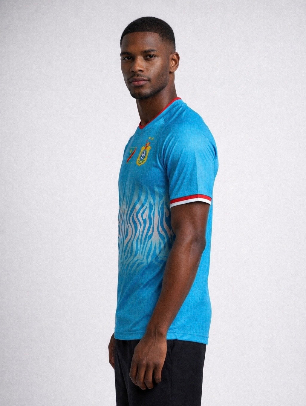 Leopards Jersey. DRC National soccer team . Vareuses RDC. Léopards du Congo . Congolese soccer . Congo jersey. Congo shirt . Congo maillot de football. Equipe nationale du Congo. CAF Congo Kinshasa