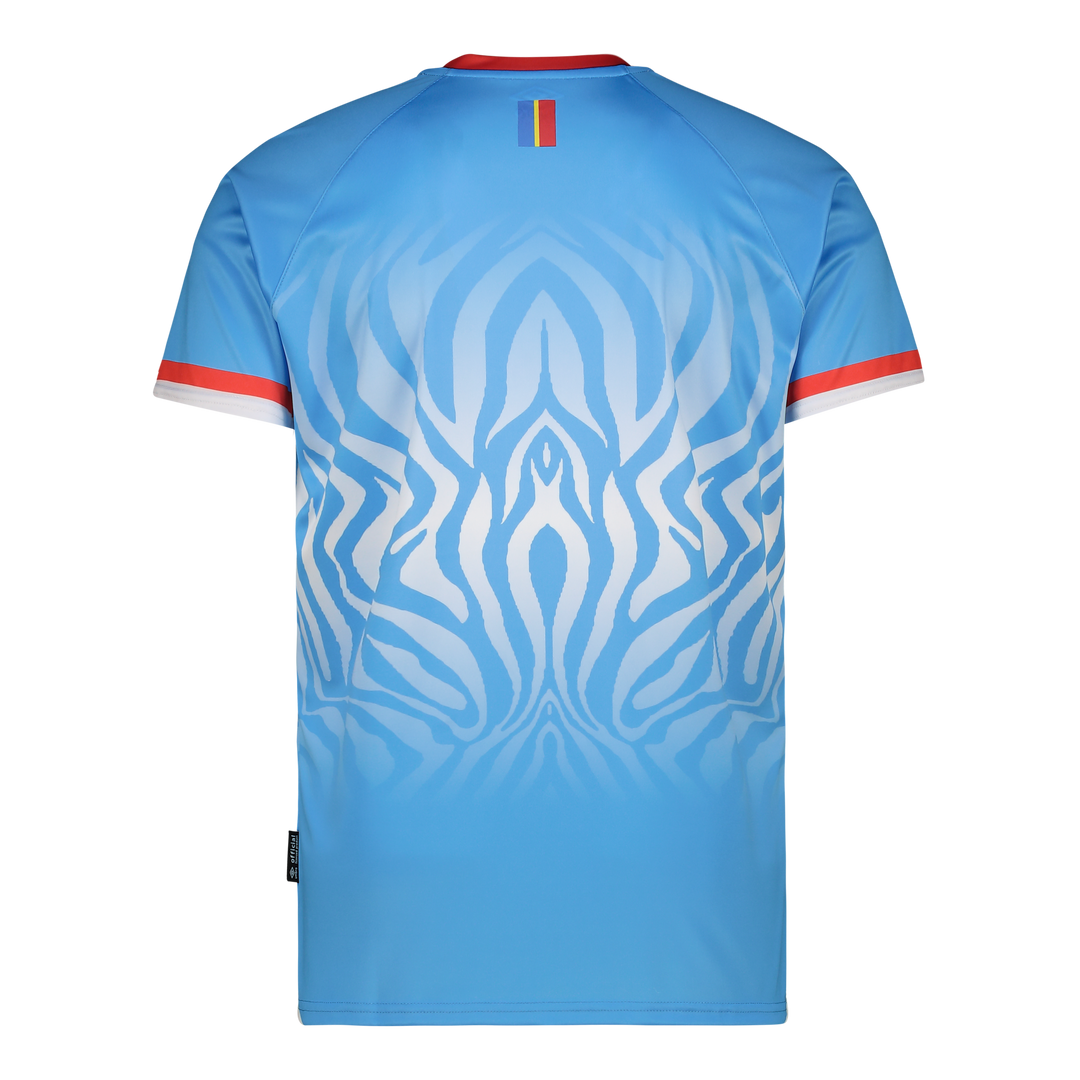 Blue. New Leopards Jersey.  2026 Jersey New DRC National soccer team . Nouvelles Vareuses RDC. Léopards du Congo . Congolese soccer . Congo jersey. Congo shirt . Congo maillot de football. Equipe nationale du Congo. CAF Congo Kinshasa