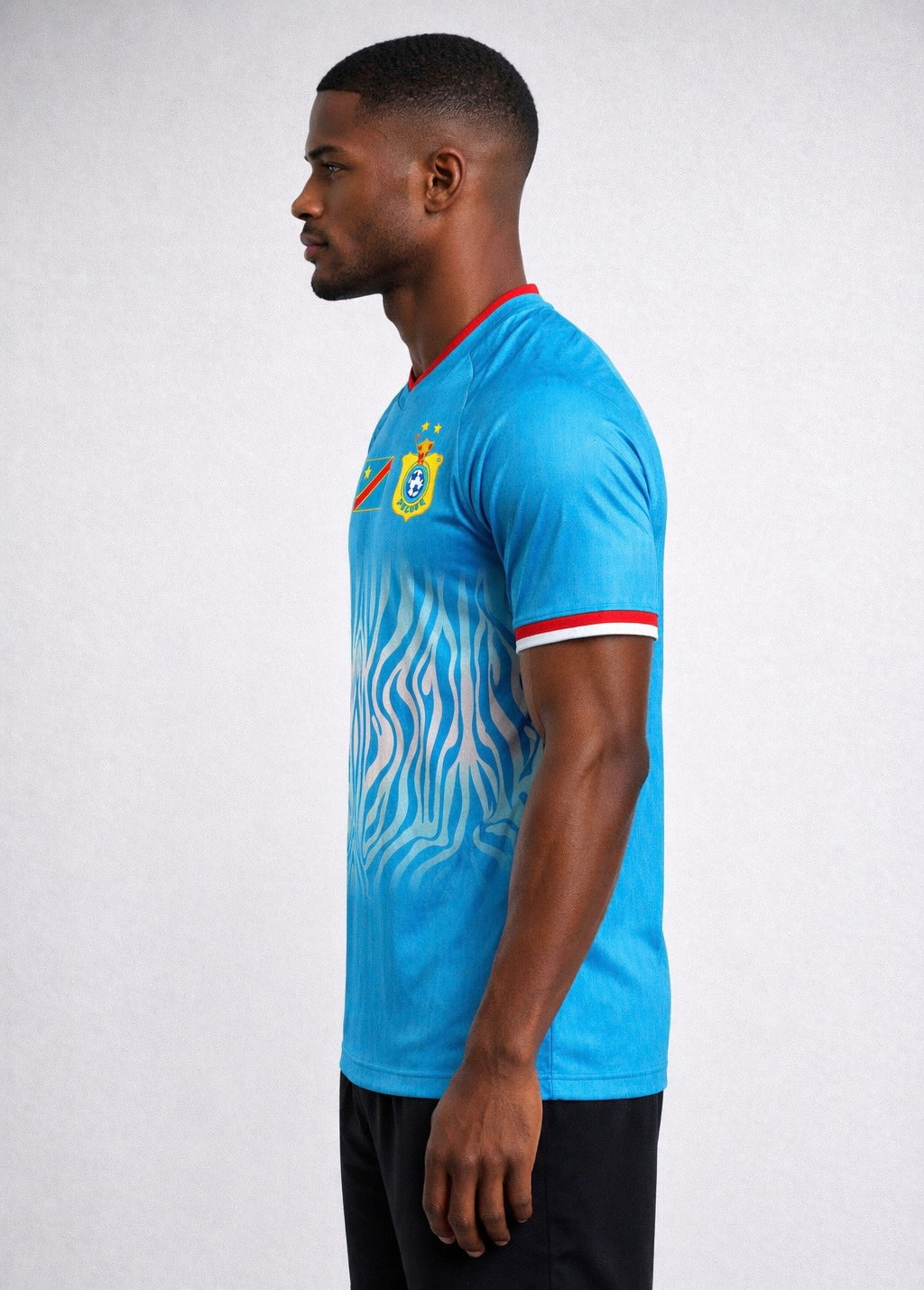 Leopards Jersey. DRC National soccer team . Vareuses RDC. Léopards du Congo . Congolese soccer . Congo jersey. Congo shirt . Congo maillot de football. Equipe nationale du Congo. CAF Congo Kinshasa