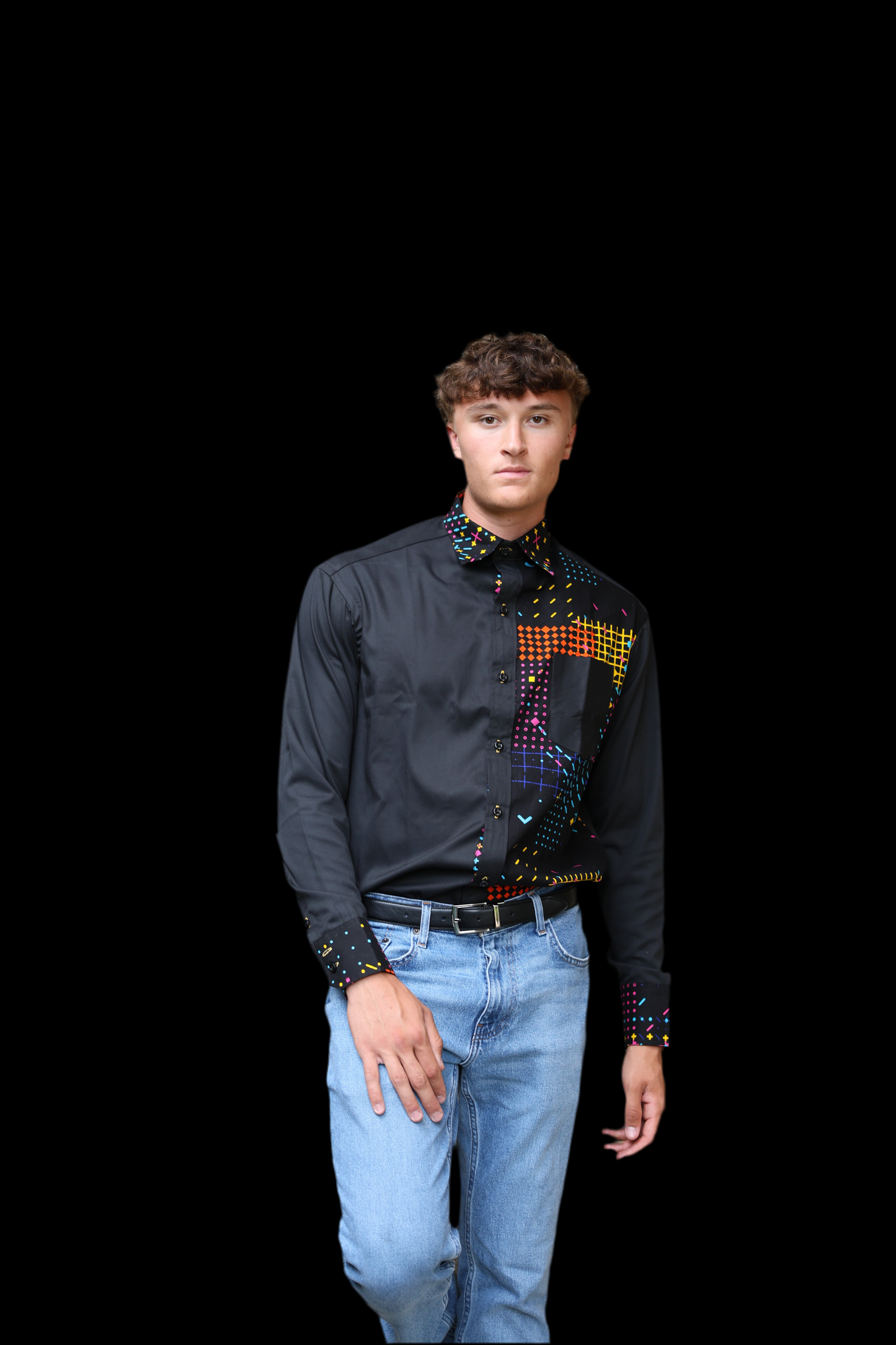 African Inspired men shirt. Simple pattern