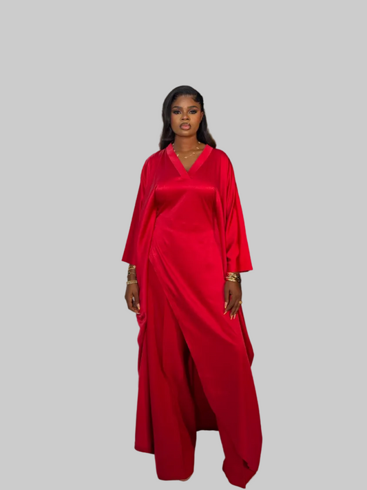 Luxury Pants Set . The Fashion Queen Collection. Red top and Red pants.