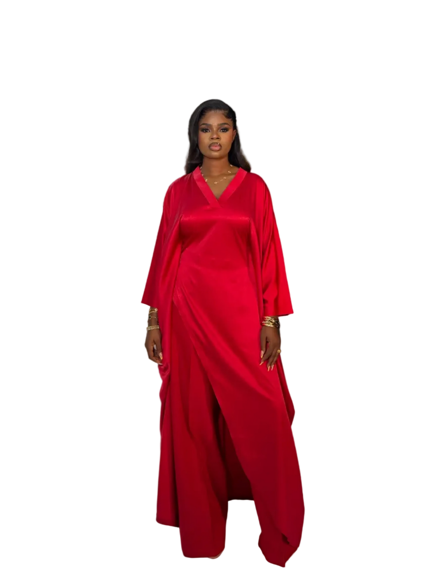 Luxury Pants Set . The Fashion Queen Collection. Red top and Red pants.