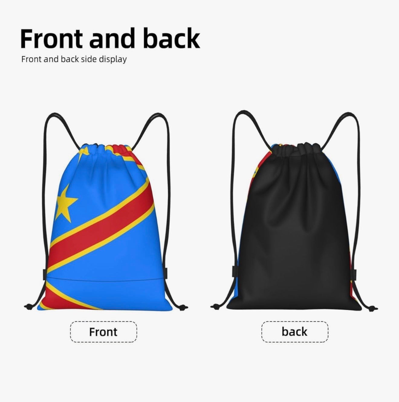 Congo bag. Drawstring backpack for congo fan . World Cup 2026.