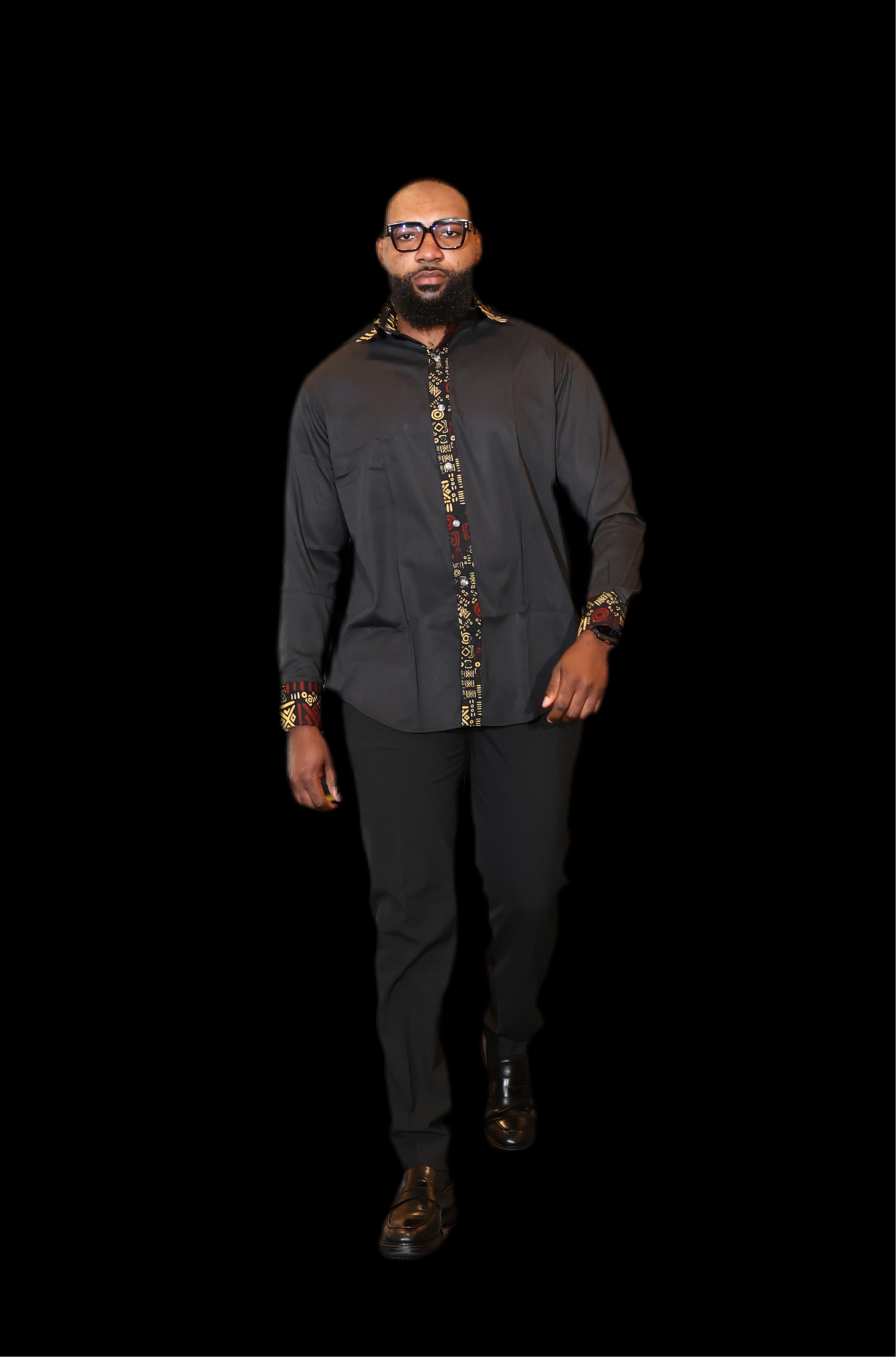 African Inspired men shirt. Simple pattern