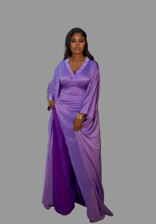 Luxury Pants Set . The Fashion Queen Collection. Lavender top and purple pants.