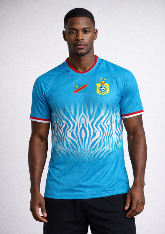 Leopards Jersey. DRC National soccer team . Vareuses RDC. Léopards du Congo . Congolese soccer . Congo jersey. Congo shirt . Congo maillot de football. Equipe nationale du Congo. CAF Congo Kinshasa