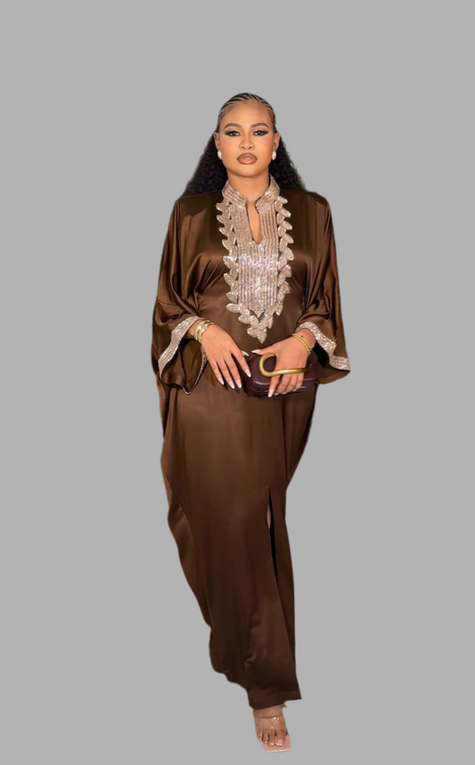 Luxury Boubou Dress. Duchess Silk
